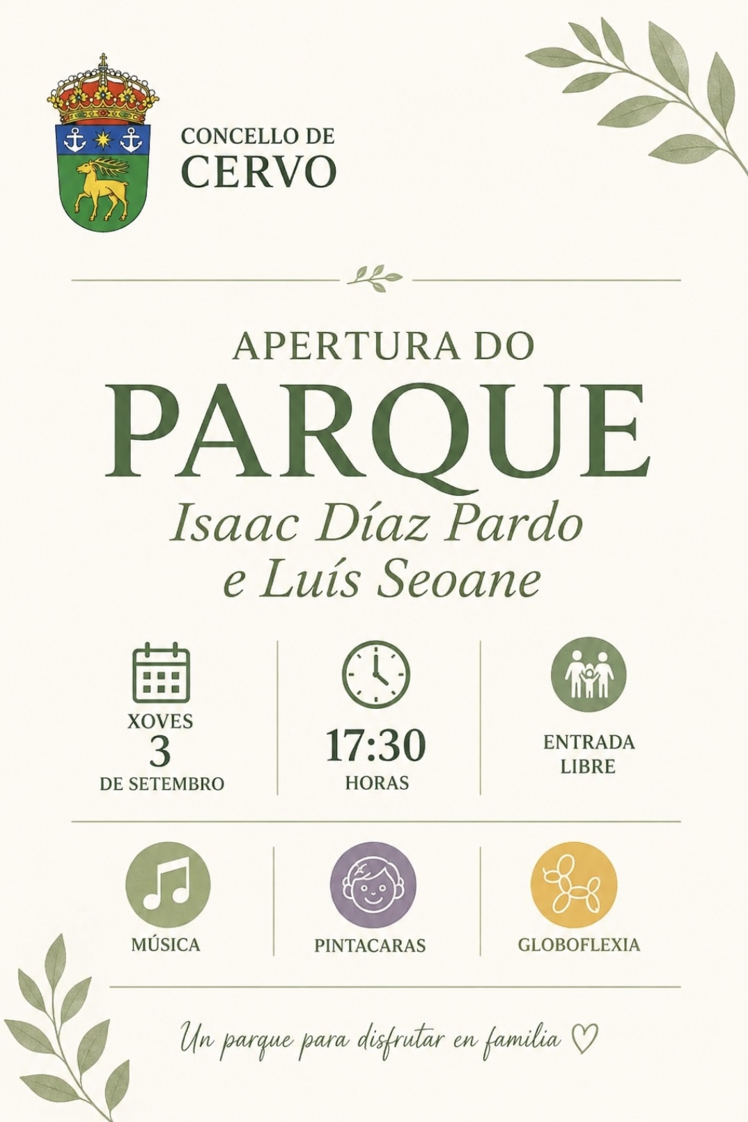 apertura parque Cervo