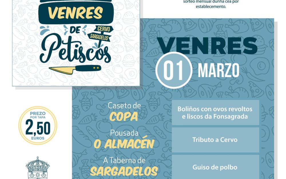 Ruta Venres de Petiscos na hostalería de Cervo e Sargadelos